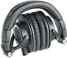 img 1 attached to Audio-Technica ATH-M50x Professional Monitor Headphones + Slappa Full-Sized HardBody PRO Headphone Case Bundle