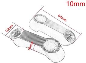 img 2 attached to Evomosa Motorcycle Rearview Mirrors Extension Riser Extend Adapter 10Mm Or 8Mm For CB400 VTEC CB1300 CB1100 CB500F CB600F (Red-10Mm)