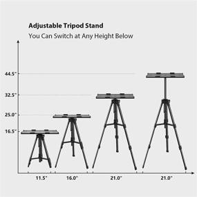 img 2 attached to PVO Aluminum Adjustable Projector Tripod Stand with Tray and Carrying Bag - Universal Multi-Function DJ Equipment Holder Mount & Laptop Stand for Home Theater, Business Meeting, and More