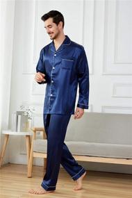 img 1 attached to Upgrade Your Sleepwear with JYHER's Classic Button Satin Pajamas