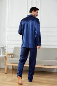 img 3 attached to Upgrade Your Sleepwear with JYHER's Classic Button Satin Pajamas