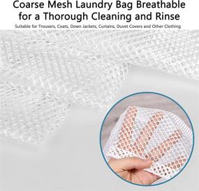 img 1 attached to 🧺 Jeetee Heavy Duty Diamond Mesh Laundry Bag, Pack of 3 - 23.6x31.5 inches, Sturdy & Large Wash Bag, Durable Drawstring Bag for College & Apartment Dweller; Ideal Machine Washable Laundry Bag