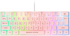 img 4 attached to 🎮 Vibrant 61-Key RGB Gaming Keyboard: Wired Backlit Mini Keyboard for PC/Mac/Linux/Laptop - Pink