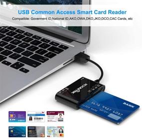 img 2 attached to 🚀 Rocketek 6-in-1 Smart Card Reader: USB SD & Micro SDXC Memory Card Adapter for Military CAC, Mac OS & Windows compatible