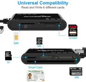 img 3 attached to 🚀 Rocketek 6-in-1 Smart Card Reader: USB SD & Micro SDXC Memory Card Adapter for Military CAC, Mac OS & Windows compatible