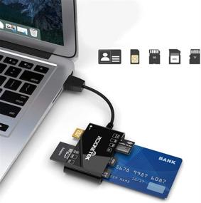 img 4 attached to 🚀 Rocketek 6-in-1 Smart Card Reader: USB SD & Micro SDXC Memory Card Adapter for Military CAC, Mac OS & Windows compatible