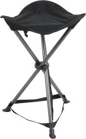 img 4 attached to 🪑 Portable and Compact: PORTAL Folding Tripod Camping Stool in Sleek Black