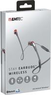 emtec ecaude200bt wireless stay earbud for iphone and mobile devices logo