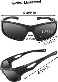 img 2 attached to VATTER Silica Gel Unbreakable Polarized Sport Sunglasses: Perfect Eyewear for Active Kids, Boys, Girls, and Youth