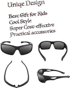 img 3 attached to VATTER Silica Gel Unbreakable Polarized Sport Sunglasses: Perfect Eyewear for Active Kids, Boys, Girls, and Youth