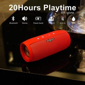 img 3 attached to 🔊 20W Bass Zealot S16 MusicUnicorn Wireless Bluetooth Speaker: Portable & Loud Stereo Sound with Handfree Calling, 4000mAh Battery, for iPhone, Samsung, Huawei - Red