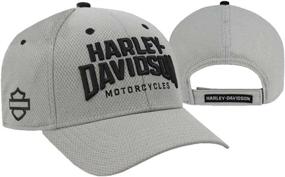 img 2 attached to 🧢 Sporty and Stylish: Harley-Davidson Men's Embroidered Athletic Curved Bill Adjustable Baseball Cap in Gray