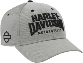 img 3 attached to 🧢 Sporty and Stylish: Harley-Davidson Men's Embroidered Athletic Curved Bill Adjustable Baseball Cap in Gray