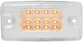 img 2 attached to 🚦 GG Grand General 76321 Amber Rectangular Spyder 8-LED Visor/Cab Marker Sealed Light, Clear Lens, Freightliner Century/Columbia, Amber/Clear