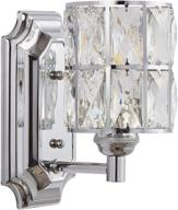 💡 doraimi modern crystal wall sconce with chrome finish - elegant bathroom lighting fixture with led bulb логотип