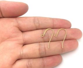 img 1 attached to 💎 20pcs Elegant Gold-Plated 925 Sterling Silver French Earring Hooks 18mm Ear Wire Connector (0.7mm Wire / 21 Gauge / 0.028 inch) SS325