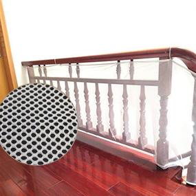 img 2 attached to Baby Safety Stair Railing Net for Indoor and Outdoor Use - 10ft L x 2.6ft H White - Childproof Stairs & Balcony with Safe Rail Guard