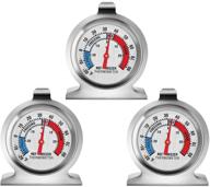 🌡️ accurate 3-pack refrigerator thermometer set for optimal cooling efficiency: large dial freezer thermometer, classic series temperature thermometer for fridge, cooler, and freezer logo