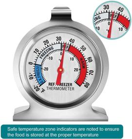 img 1 attached to 🌡️ Accurate 3-Pack Refrigerator Thermometer Set for Optimal Cooling Efficiency: Large Dial Freezer Thermometer, Classic Series Temperature Thermometer for Fridge, Cooler, and Freezer