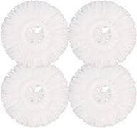 🧹 gibtool 4 pack replacement mop heads for hurricane spin mop - microfiber spin mop refills for easy cleaning - round shape standard size logo