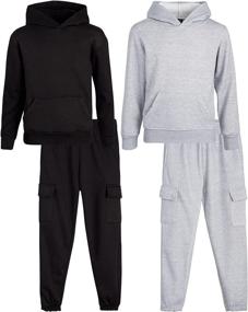 img 4 attached to Quad Seven Boys Jogger Set Sports & Fitness in Team Sports