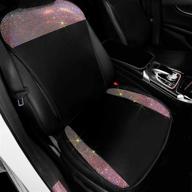 💎 dyshuai bling sparkle seat covers for women girls - rhinestone mesh seat protectors with shimmering crystals - universal fit for 95% of cars - 1 front seat cover (multicolor) logo