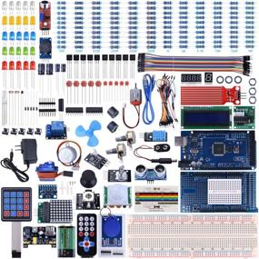 img 4 attached to 🛠️ KINCREA Mega 2560 Project - Ultimate Starter Kit Compatible with ArduinoIDE: Complete with Tutorial, MEGA 2560 R3 Controller Board, LCD 1602, Servo, Stepper Motor (242 Items)