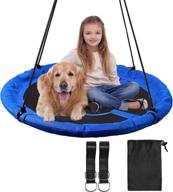 🛸 redswing 40” flying saucer tree swing for kids outdoor - large round tire swings for trees and swingset, heavy duty & strong - 500lbs weight capacity - blue логотип