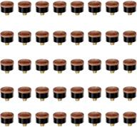 🎱 winorda 40 pieces 13mm hard leather screw-on pool cue tips - replacement billiard cue tips логотип