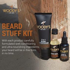 img 3 attached to 🧔 Woody's Beard Stuff 3 Piece Kit - Enhance Your Beard and Tattoo with our Premium Oil, Wash, and Conditioner