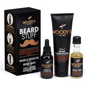 img 4 attached to 🧔 Woody's Beard Stuff 3 Piece Kit - Enhance Your Beard and Tattoo with our Premium Oil, Wash, and Conditioner