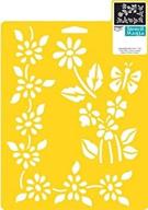 🌸 шаблон delta creative stencil mania для цветочных акцентов - размер 7x10 дюймов (970360710) логотип