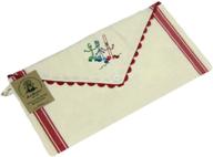 vintage sewing storage bag: aunt martha's 9-1/2-inch by 18-1/2-inch, red striped organizing solution logo