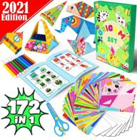 🦖 dinonano origami paper craft kits for kids - arts and crafts kit with origami set and color folding papers book - japanese art hobby for adults and beginners - ages 4-10 - 132 in 1 (172 pieces) logo