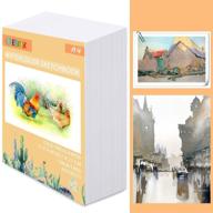 fyess 80 sheet a4 cold press watercolor paper - white, bulk pack - 130 ib / 190 gsm weight - water painting art notebook pad - watercolor sketchbook - ideal painting paper for beginners or students - size: 8x12 inch logo