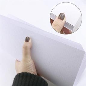 img 1 attached to Fyess 80 Sheet A4 Cold Press Watercolor Paper - White, Bulk Pack - 130 IB / 190 GSM Weight - Water Painting Art Notebook Pad - Watercolor Sketchbook - Ideal Painting Paper for Beginners or Students - Size: 8x12 Inch