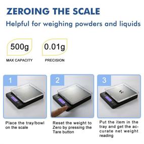 img 1 attached to KitchenTour Digital Kitchen Scale - High Accuracy Precision Multifunction Food Meat Scale with Back-Lit LCD Display