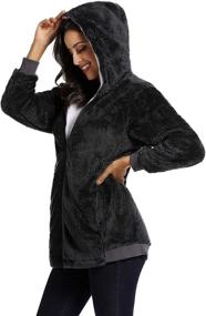 img 2 attached to Caissip Fleece Womens Oversized Hooded