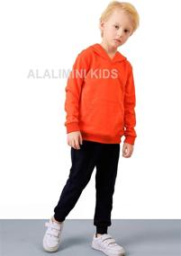 img 3 attached to 👕 ALALIMINI Hoodies Sweatshirt Pullover: Fashionable Clothing for Toddler Boys' at Best Prices!