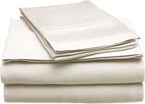 img 4 attached to 🛏️ Luxurious King Size Ivory 300-Thread Count Modal Sheet Set with Deep Pockets - 4 Piece Set