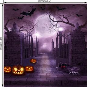 img 3 attached to Spooky 10X10FT Customized Halloween Photography Backdrop by OUYIDA - Studio Prop TP262C