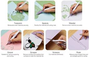 img 2 attached to Nicapa Craft Weeding Vinyl Cardstock Tools Kit – Essential Set for Silhouette/Siser/Oracal 631 651 751 Vinyl (Purple)
