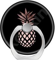 rose gold tropical pineapple 360 degree finger stand cell phone ring holder car mount with hook for smartphone logo