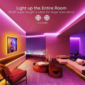 img 1 attached to 🔮 Govee 65.6ft Alexa LED Strip Lights: Smart WiFi RGB Rope Light with Alexa & Google Assistant, Remote App Control, Music Sync Color Changing Lights for Bedroom, Living Room, Kitchen