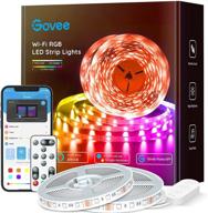 🔮 govee 65.6ft alexa led strip lights: smart wifi rgb rope light with alexa & google assistant, remote app control, music sync color changing lights for bedroom, living room, kitchen логотип