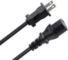 img 1 attached to 🎮 VSEER 6-Foot Gaming Power Cable - 2-Prong Cord for Xbox One Original, Xbox 360, Playstation 3 & 4 Slim/Pro (Black)