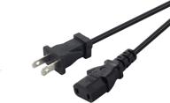 🎮 vseer 6-foot gaming power cable - 2-prong cord for xbox one original, xbox 360, playstation 3 & 4 slim/pro (black) logo