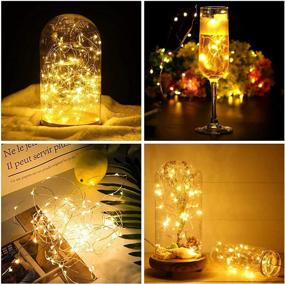 img 1 attached to 🌟 36-Pack of Smilingtown Starry Fairy String Lights, 20 LEDs per Strand, 7.2ft Firefly Copper Wire Lights - Battery Powered for Wedding Party, Table Centerpiece, Halloween, Christmas Decorations - Warm White