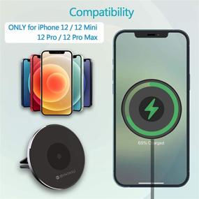 img 3 attached to 🚗 15W Magnetic Wireless Magsafe Car Charger for iPhone 12-13, Car Mount with Mag Safe for iPhone 12 Mini, BININIU Air Vent Car Mount Charger for iPhone 12-13 Pro/12 Pro Max/12 Mini