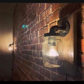 img 2 attached to 🏮 Rustic Mason Jar Wall Sconce Hanging Wall Light with Plug-in Option